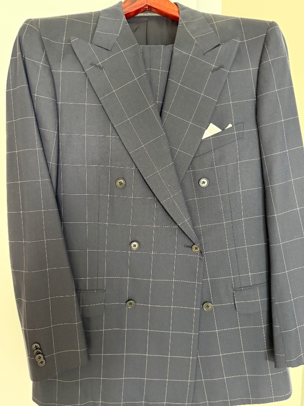 Zegna DB Like New Italian Silk & Wool Suit